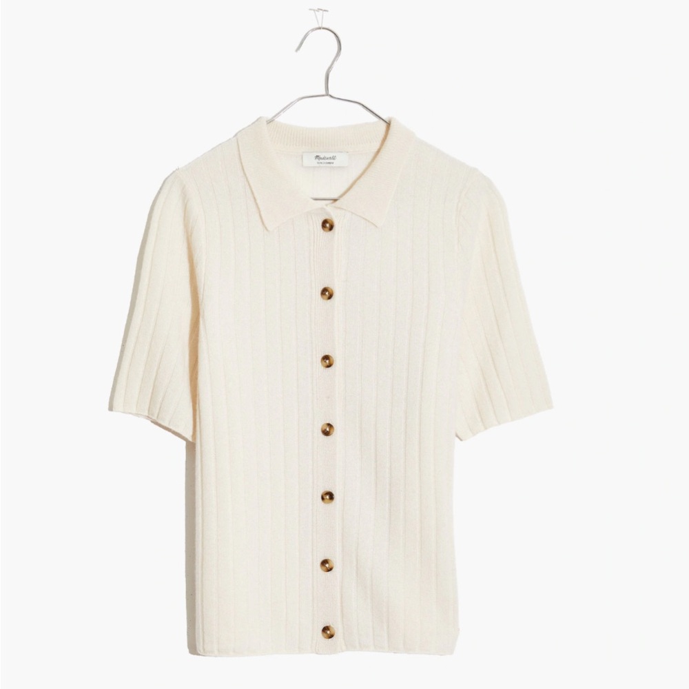 Madewell cashmere sweater button up polo - in great condition